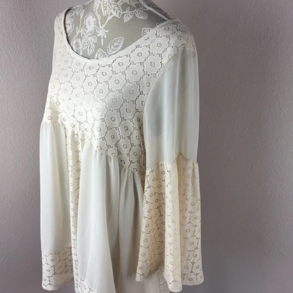 NWT 2tee Couture Floral Lace Western Dress Women size Medium Cottage core Boho - Picture 3 of 8